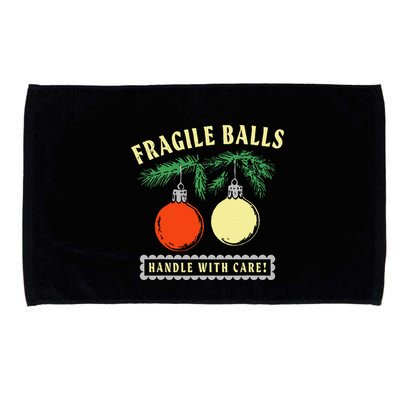 Fragile Balls Handle With Care Funny Microfiber Hand Towel