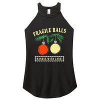 Fragile Balls Handle With Care Funny Women's Perfect Tri Rocker Tank