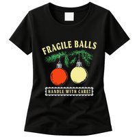 Fragile Balls Handle With Care Funny Womens T-Shirt