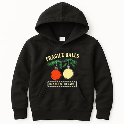 Fragile Balls Handle With Care Funny Kids Hoodie