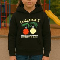 Fragile Balls Handle With Care Funny Kids Hoodie