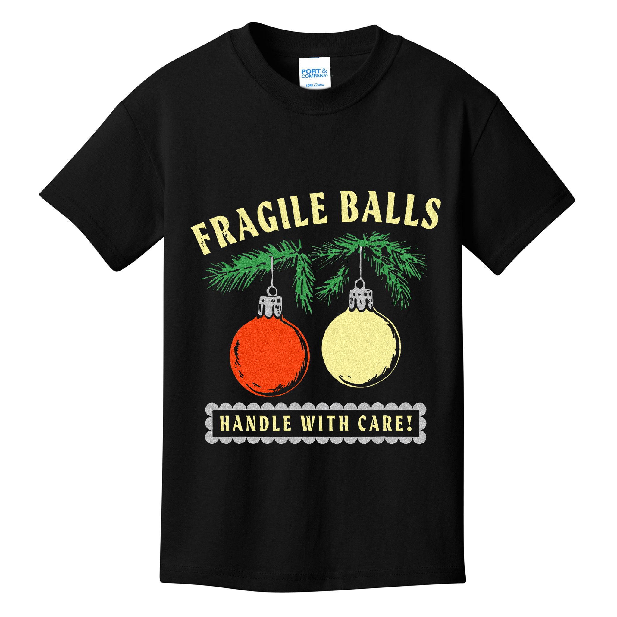 Fragile Balls Handle With Care Funny Kids T-Shirt