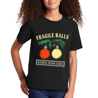 Fragile Balls Handle With Care Funny Kids T-Shirt