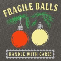 Fragile Balls Handle With Care Funny Cotton Canvas Backpack
