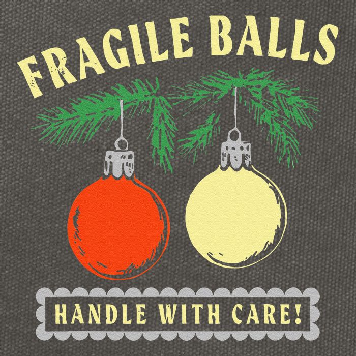 Fragile Balls Handle With Care Funny Cotton Canvas Backpack