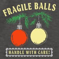 Fragile Balls Handle With Care Funny Vector Backpack