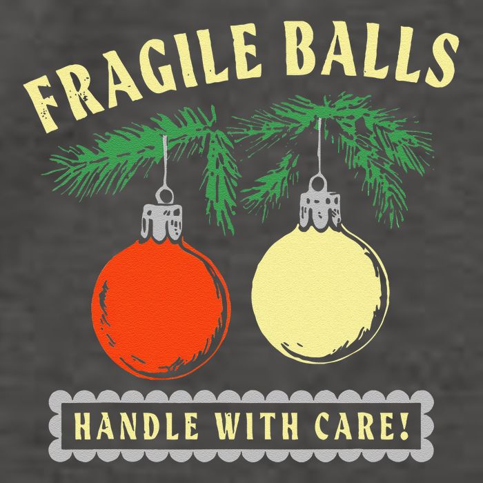 Fragile Balls Handle With Care Funny Vector Backpack