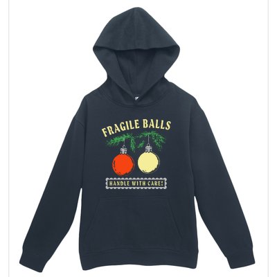 Fragile Balls Handle With Care Funny Urban Pullover Hoodie