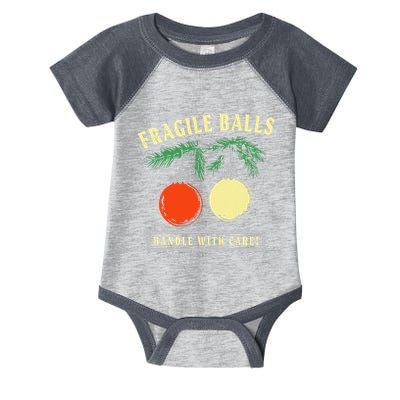 Fragile Balls Handle With Care Funny Infant Baby Jersey Bodysuit