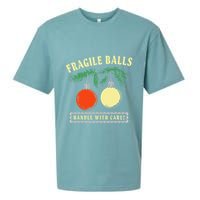 Fragile Balls Handle With Care Funny Sueded Cloud Jersey T-Shirt