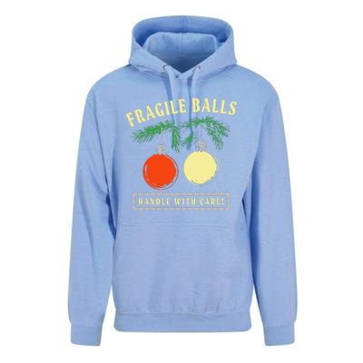 Fragile Balls Handle With Care Funny Unisex Surf Hoodie