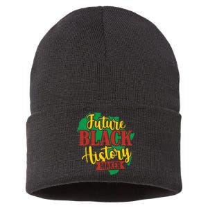 Future Black History Maker Proud African American Sustainable Knit Beanie