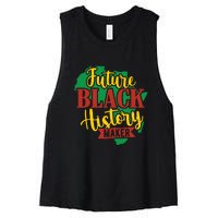 Future Black History Maker Proud African American Women's Racerback Cropped Tank