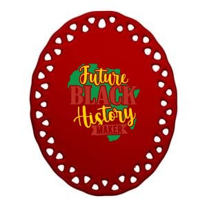 Future Black History Maker Proud African American Ceramic Oval Ornament