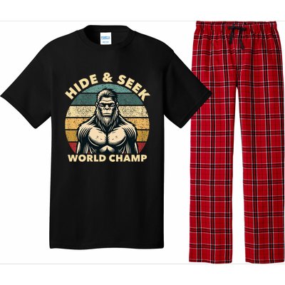 Funny Bigfoot Hide And Seek World Champion Sasquatch Pajama Set