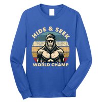 Funny Bigfoot Hide And Seek World Champion Sasquatch Long Sleeve Shirt