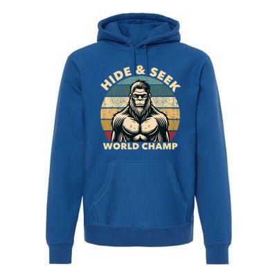 Funny Bigfoot Hide And Seek World Champion Sasquatch Premium Hoodie