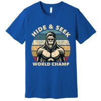 Funny Bigfoot Hide And Seek World Champion Sasquatch Premium T-Shirt