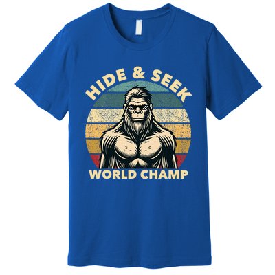 Funny Bigfoot Hide And Seek World Champion Sasquatch Premium T-Shirt