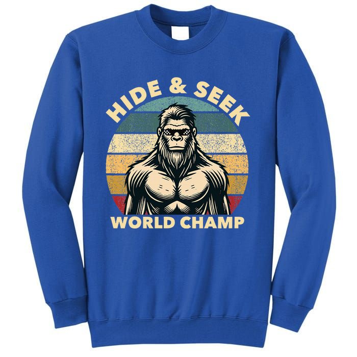 Funny Bigfoot Hide And Seek World Champion Sasquatch Tall Sweatshirt