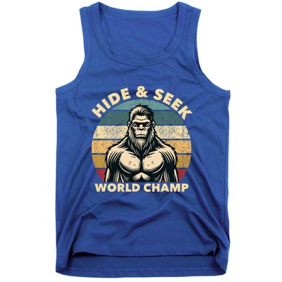 Funny Bigfoot Hide And Seek World Champion Sasquatch Tank Top