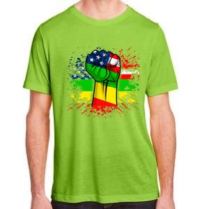 Fist Black History Month Juneteenth American Flag Great Gift Adult ChromaSoft Performance T-Shirt