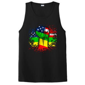 Fist Black History Month Juneteenth American Flag Great Gift PosiCharge Competitor Tank