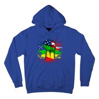 Fist Black History Month Juneteenth American Flag Great Gift Hoodie