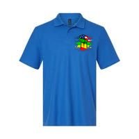 Fist Black History Month Juneteenth American Flag Great Gift Softstyle Adult Sport Polo