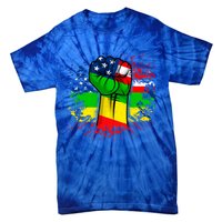 Fist Black History Month Juneteenth American Flag Great Gift Tie-Dye T-Shirt