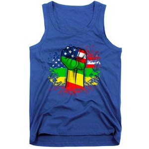 Fist Black History Month Juneteenth American Flag Great Gift Tank Top