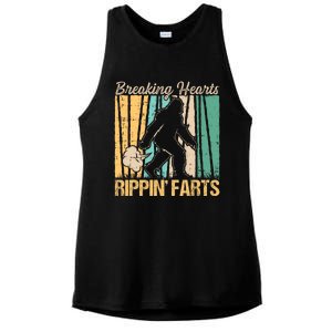 Funny Breaking Hearts Ripping Farts Sasquatch Bigfoot Ladies PosiCharge Tri-Blend Wicking Tank