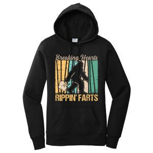 Funny Breaking Hearts Ripping Farts Sasquatch Bigfoot Women's Pullover Hoodie