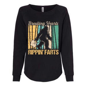 Funny Breaking Hearts Ripping Farts Sasquatch Bigfoot Womens California Wash Sweatshirt