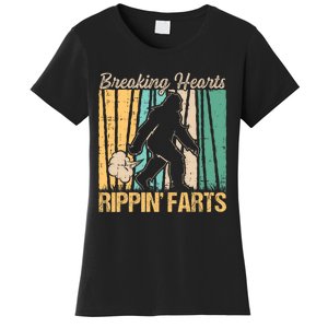 Funny Breaking Hearts Ripping Farts Sasquatch Bigfoot Women's T-Shirt