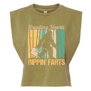 Funny Breaking Hearts Ripping Farts Sasquatch Bigfoot Garment-Dyed Women's Muscle Tee