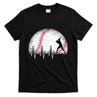 Funny Baseball Heartbeat Baseball Player T-Shirt