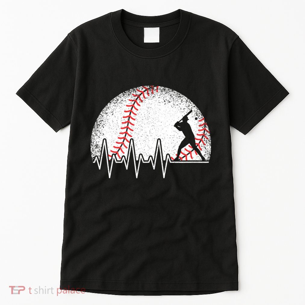 Funny Baseball Heartbeat Baseball Player Tall T-Shirt