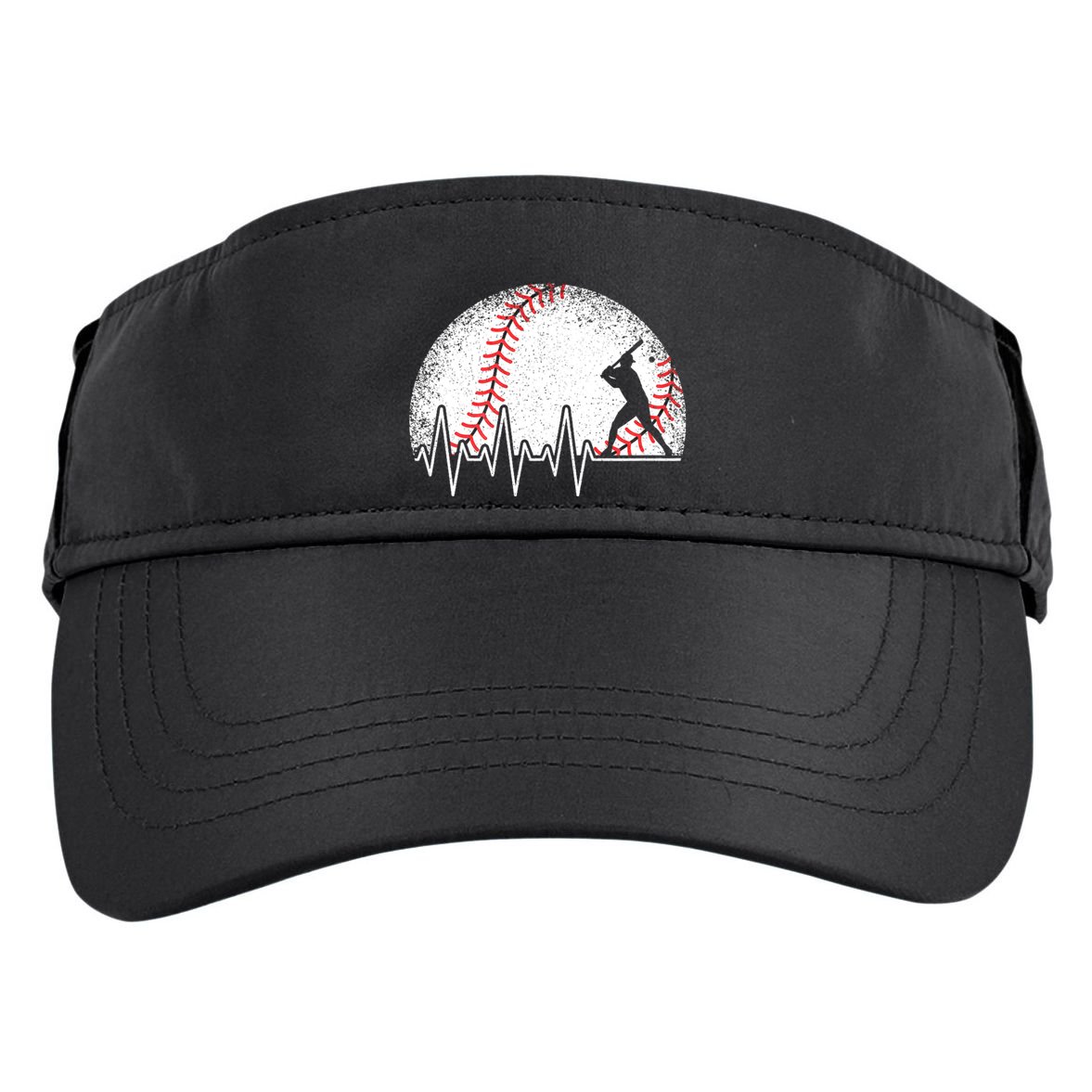 Funny Baseball Heartbeat Baseball Player Adult Drive Performance Visor