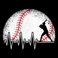 Funny Baseball Heartbeat Baseball Player Flatbill Hat