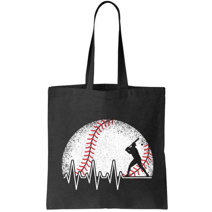 Funny Baseball Heartbeat Baseball Player Bag