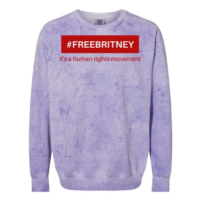 Free Britney Human Rights Movement Colorblast Crewneck Sweatshirt