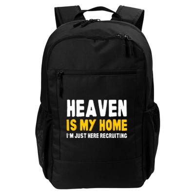 Funny Bible Heaven Is My Home Christian Jesus Believer Gift Daily Commute Backpack