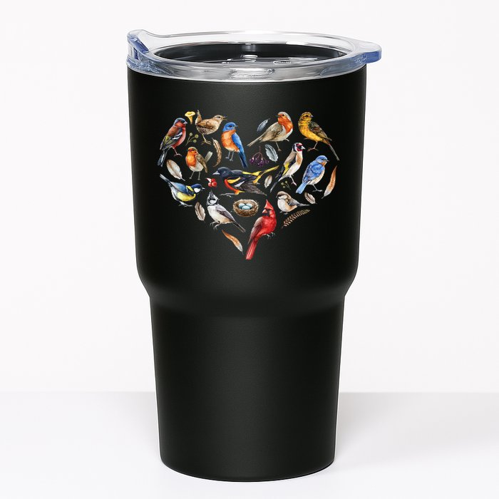 Forest Bird Heart Watching Cardinal Goldfinch Wren Chickadee Tumbler