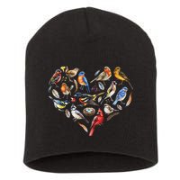 Forest Bird Heart Watching Cardinal Goldfinch Wren Chickadee Short Acrylic Beanie