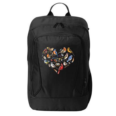 Forest Bird Heart Watching Cardinal Goldfinch Wren Chickadee City Backpack
