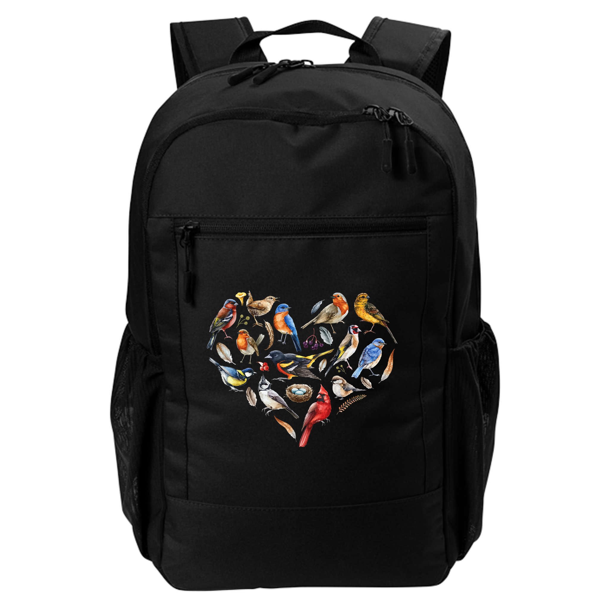 Forest Bird Heart Watching Cardinal Goldfinch Wren Chickadee Backpack