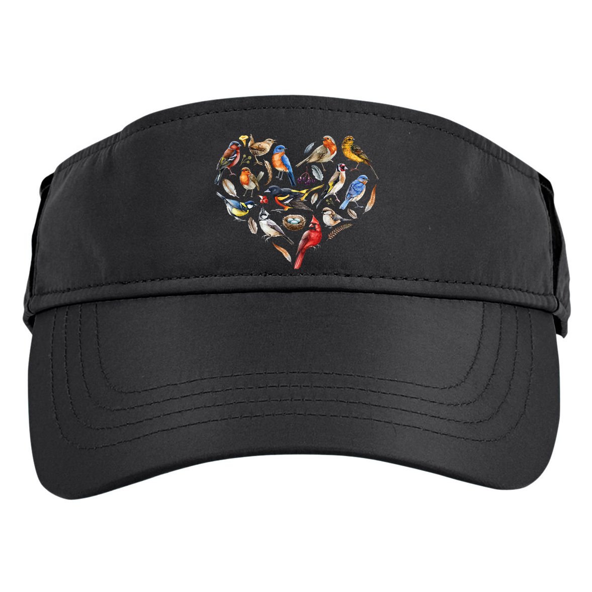 Forest Bird Heart Watching Cardinal Goldfinch Wren Chickadee Adult Drive Performance Visor