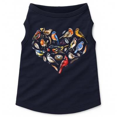 Forest Bird Heart Watching Cardinal Goldfinch Wren Chickadee Doggie Tank