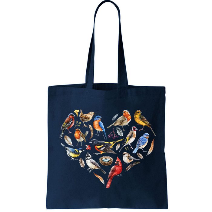 Forest Bird Heart Watching Cardinal Goldfinch Wren Chickadee Bag
